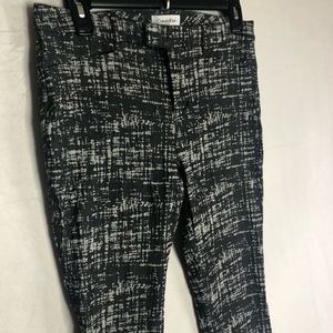 Calvin Klein gray pattern ankle pants size 2